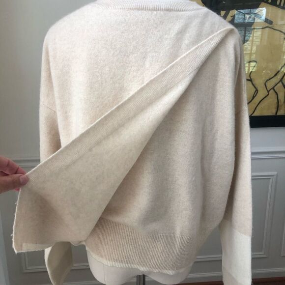 Duffy Cashmere Split Back Cropped Sweater XS - Picture 2 of 8